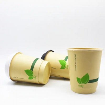 Manufacturer disposable coffee 8oz double wall water base 280g+230g paper cup with lid