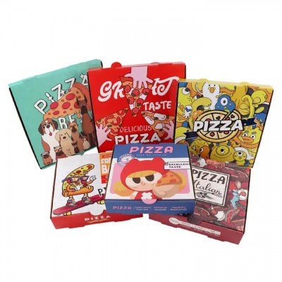 12 14 15 18 inch 35cm corrugated Custom Pizza Packaging Carton Printing Paper Pizza Box With Logo