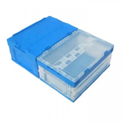 JOIN Manufacture Easy Open Clear Plastic Food Folding Truck Tool Stackable Crates Container Box With