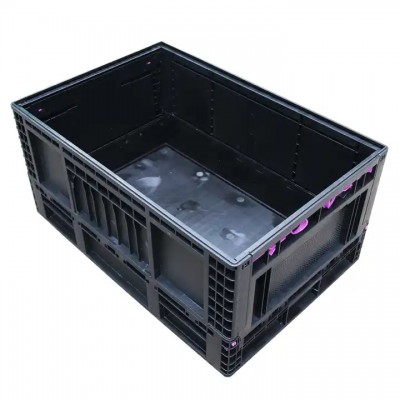 JOIN Heavy Duty Customized Manufacturer Rental Plastic Crate Transport Moving Foldable Box With Lid