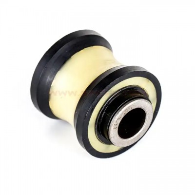 Grooved concave rubber wire guide spool roller