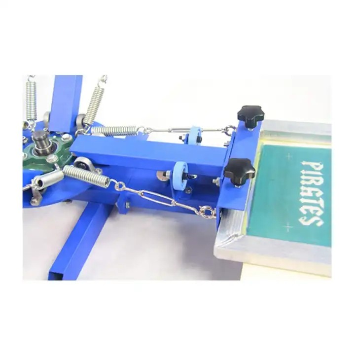Factory Best Price 4 Color 2 Station Rotary Screen Press Printer T-shirt Manual Silk Screen Printing / 3