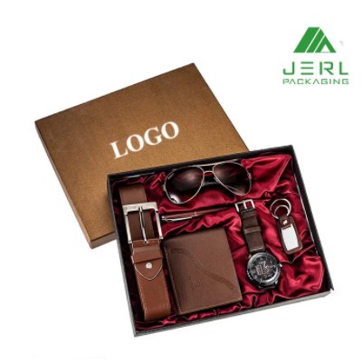 custom luxury corporate groomsmen men birthday box gift set for men with logo / 1