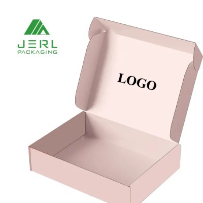 Custom Die Cut Mailing Box Carton Flat Pip Pink Shipper Postage Boxes with Logo / 2