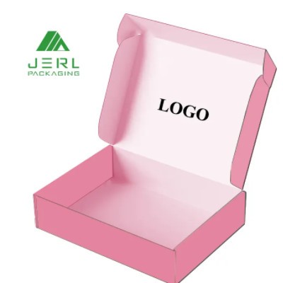 Custom Die Cut Mailing Box Carton Flat Pip Pink Shipper Postage Boxes with Logo / 1