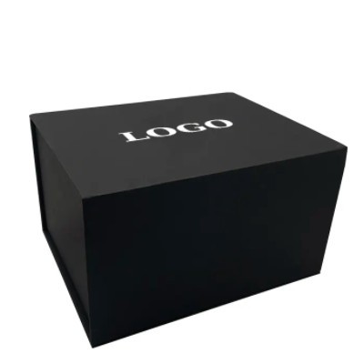 Luxury Paper Black Book Magnet Magnetbox Packaging Boxes Closure Rigid Rigit Magnetic Gift Box with  / 2